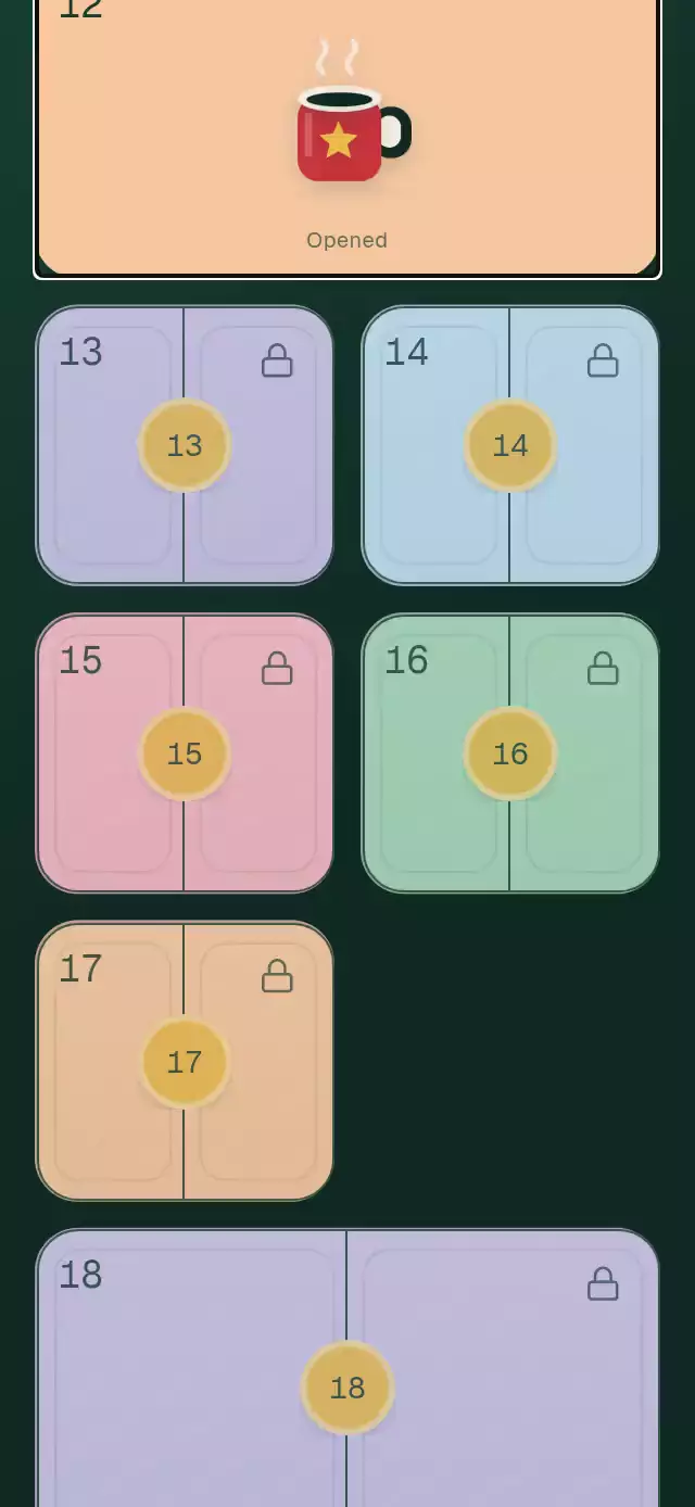 Advent Calendar Grid animation preview