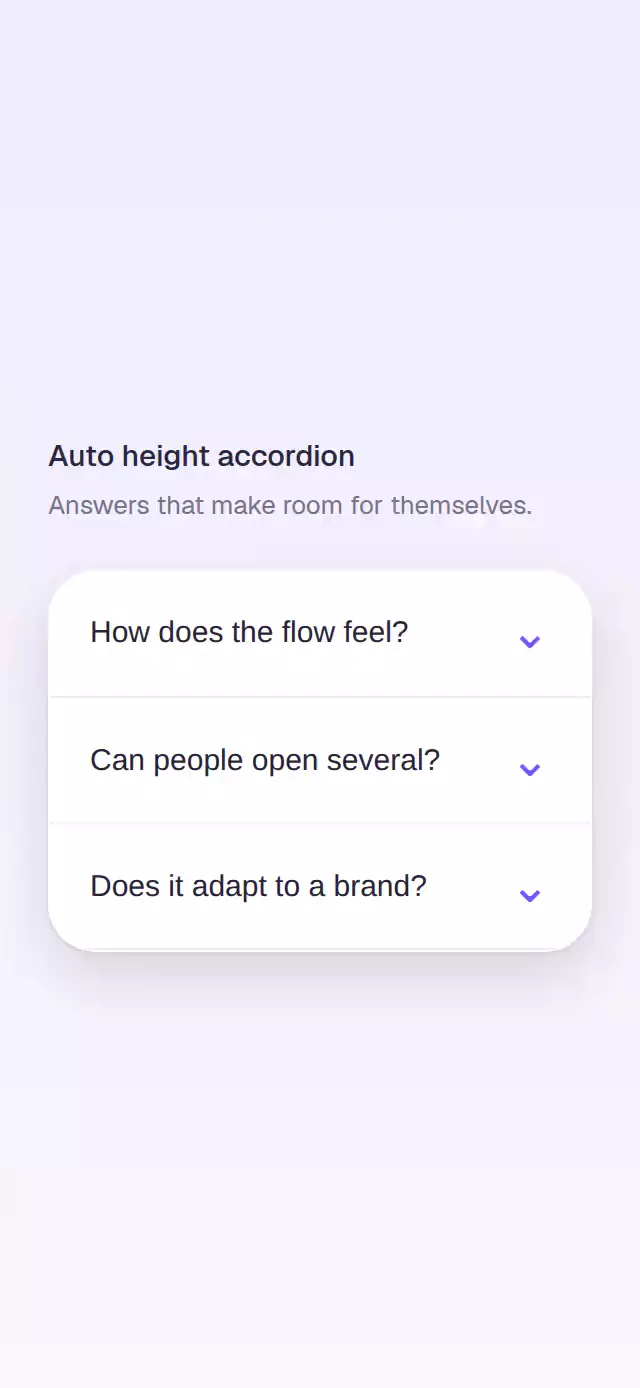 Auto Height Accordion animation preview