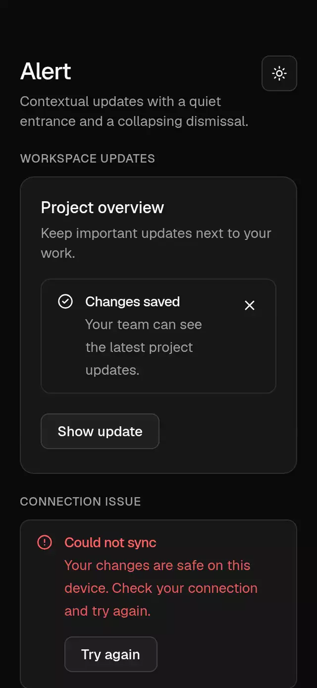 Base Alert motion preview
