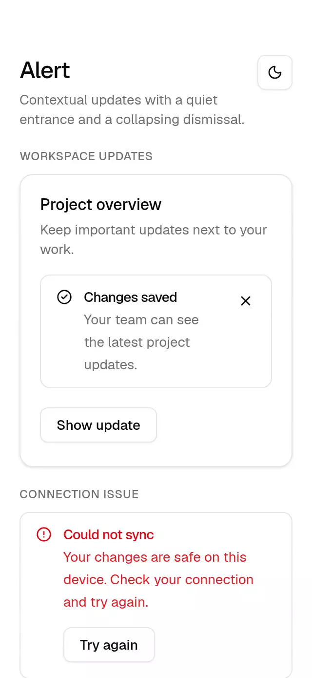 Base Alert motion preview
