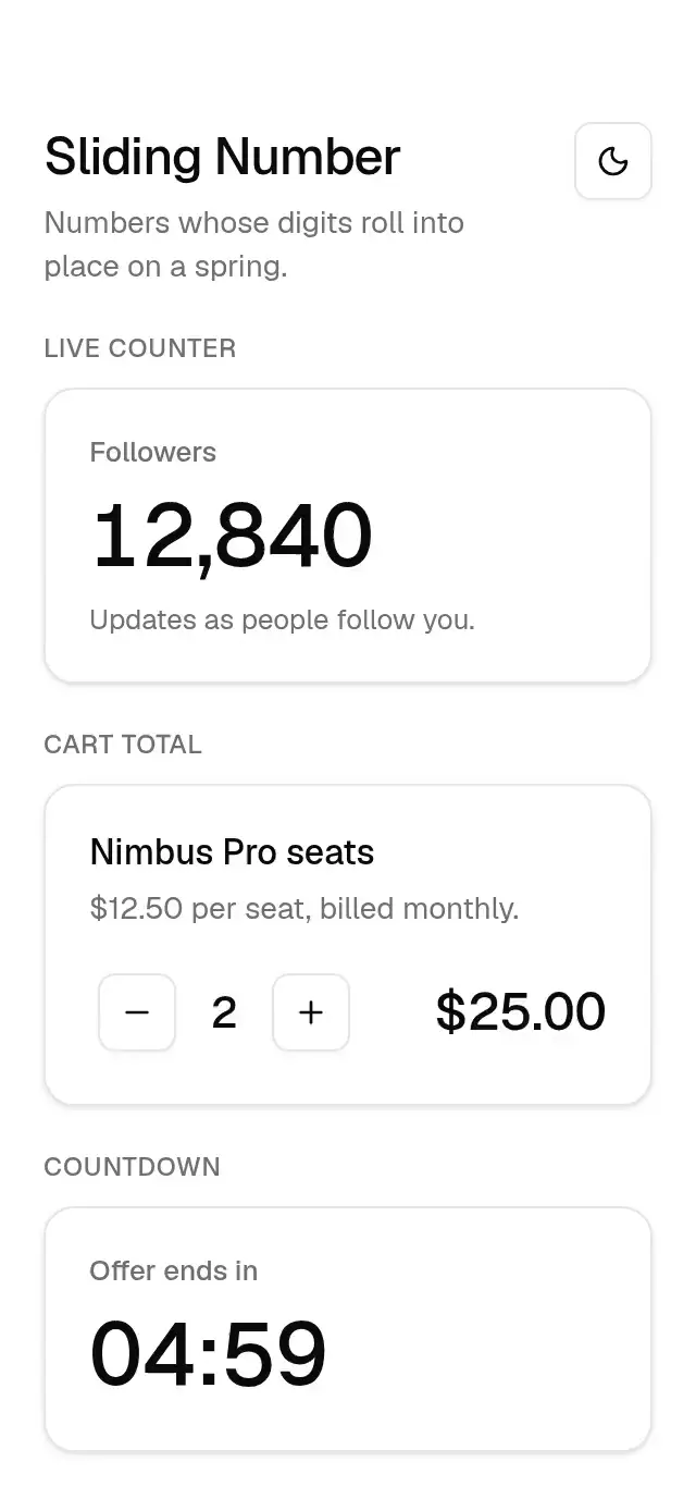 Base Sliding Number preview