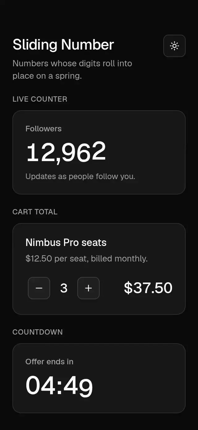 Base Sliding Number preview