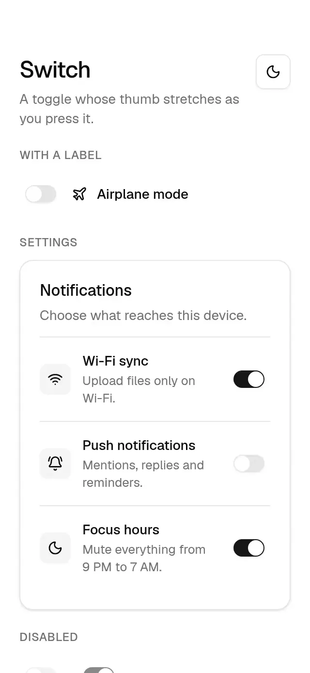 Base Switch animation preview