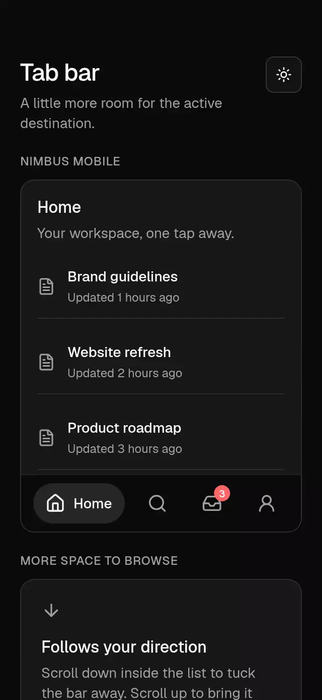Base Tab Bar preview