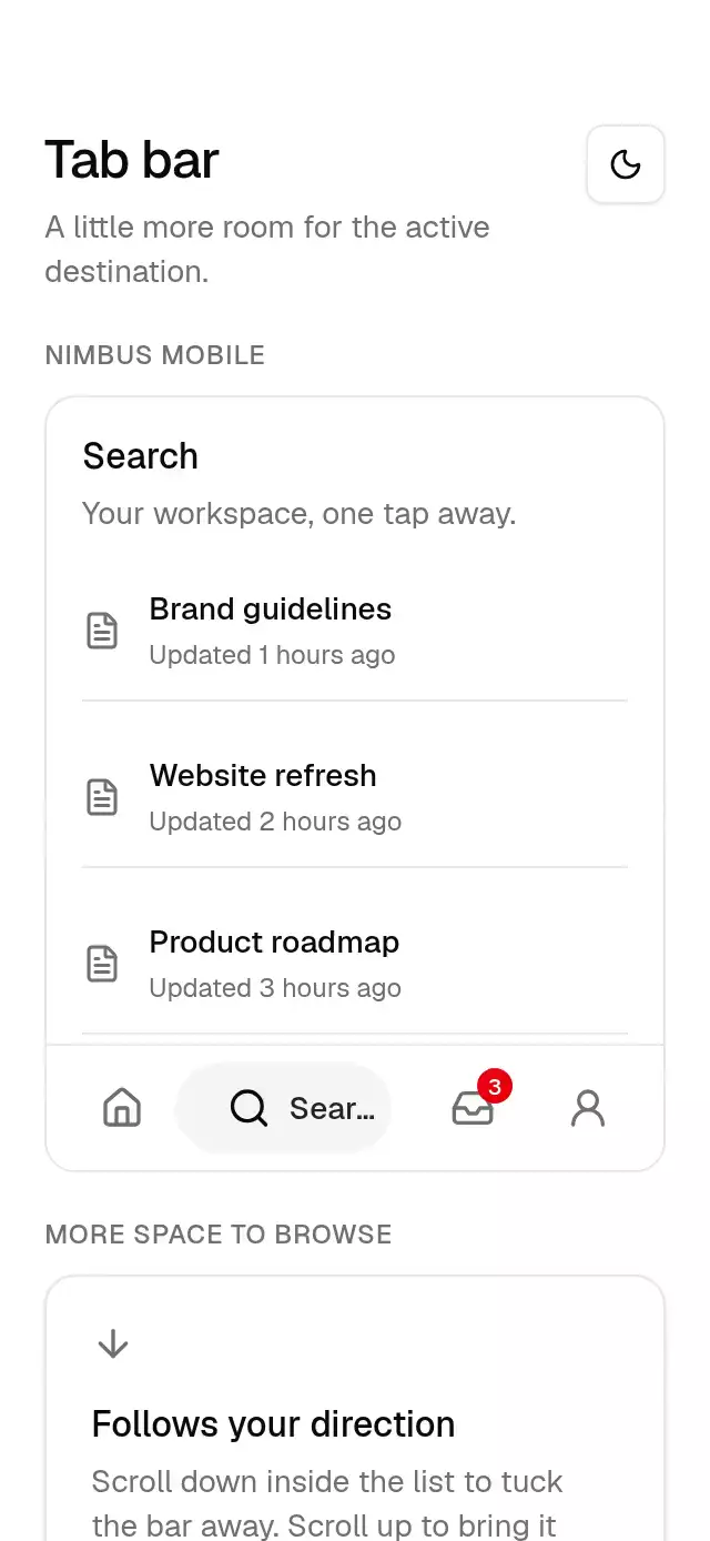 Base Tab Bar preview
