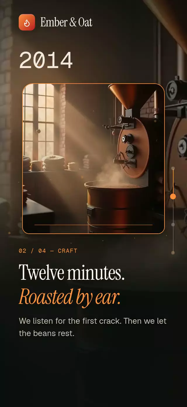 Brand Chapters Parallax animation preview