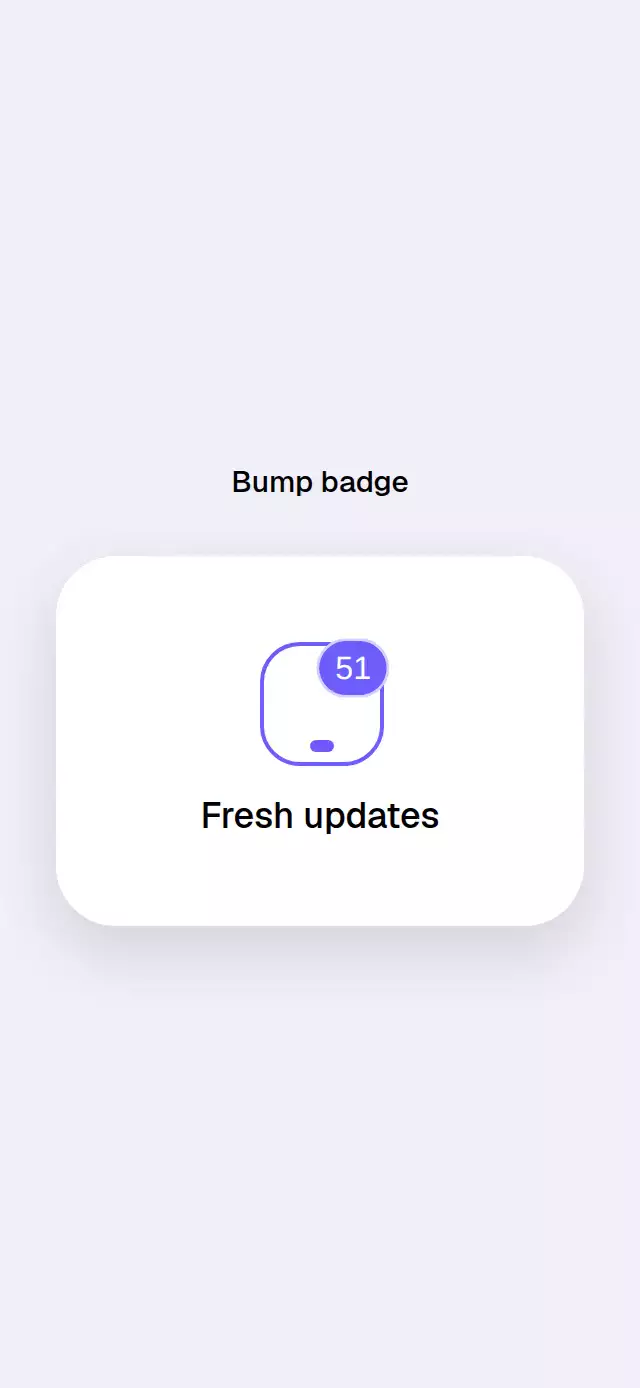 Bump Badge animation preview