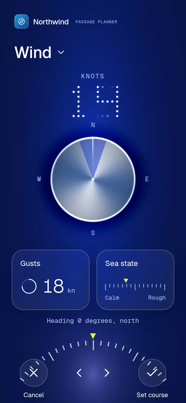 Compass Arc Gauge animation preview