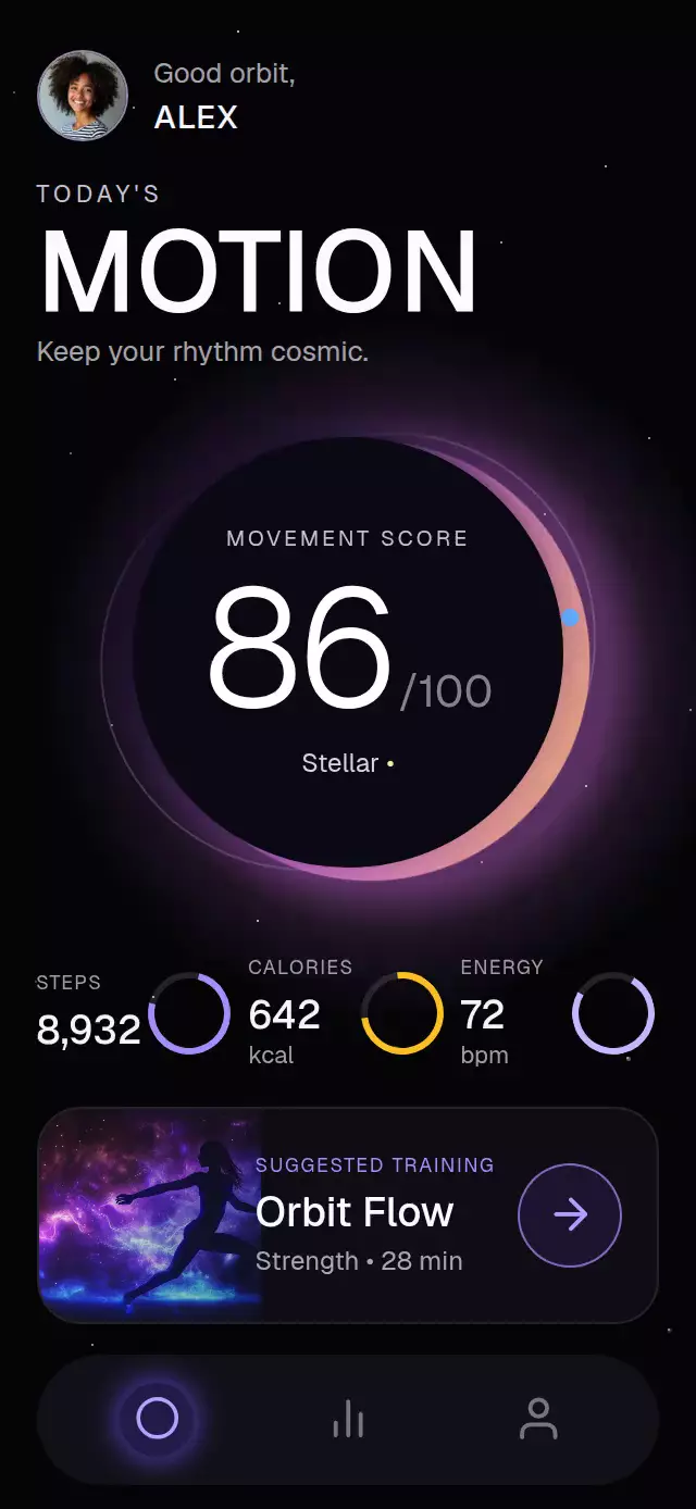 Cosmic Motion Score animation preview