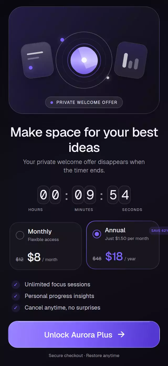 Countdown Offer Paywall animation preview