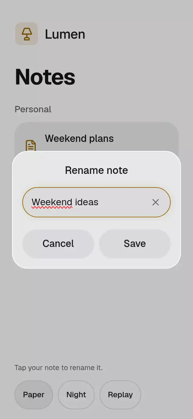 Dialog Input Confirm animation preview