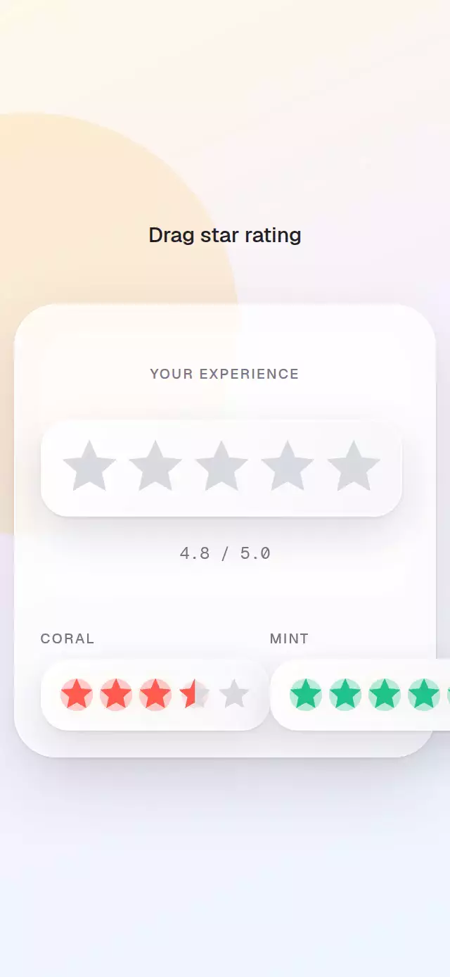 Drag Star Rating animation preview