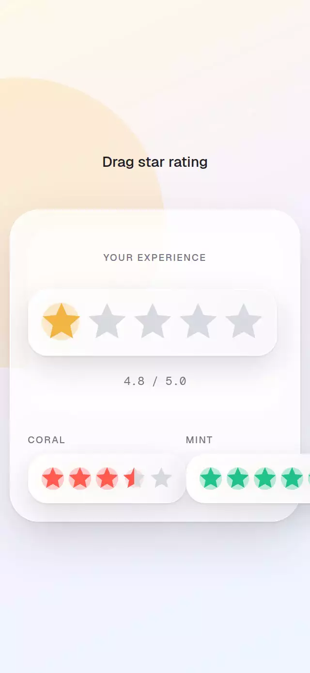 Drag Star Rating animation preview