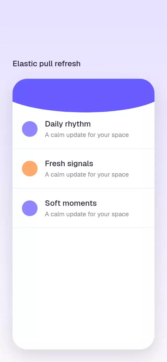 Elastic Pull Refresh animation preview