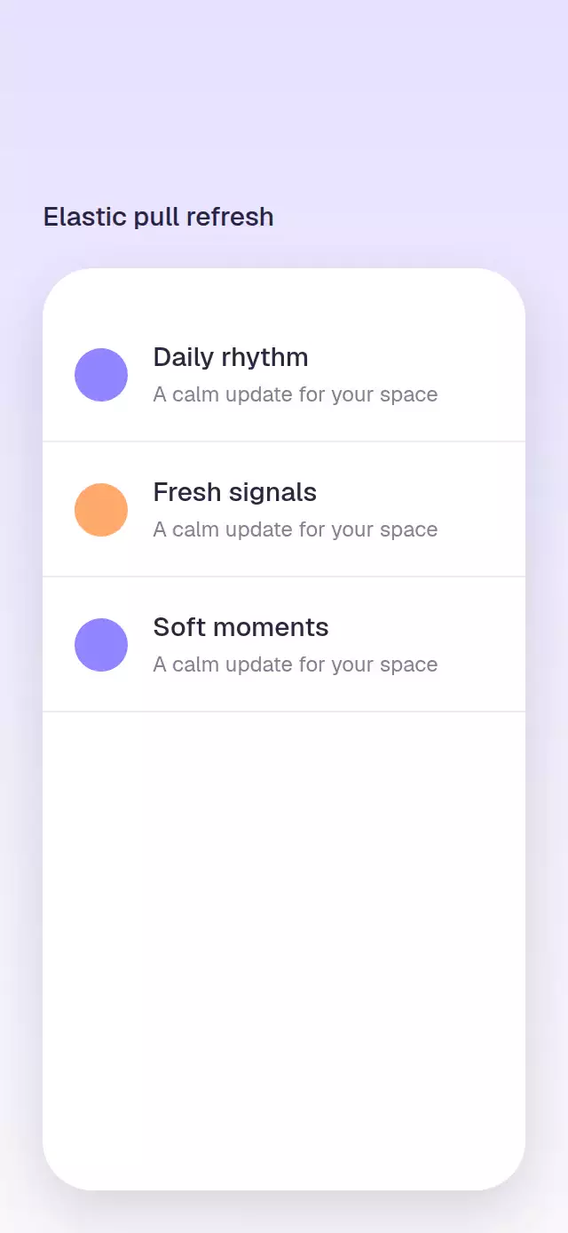 Elastic Pull Refresh animation preview