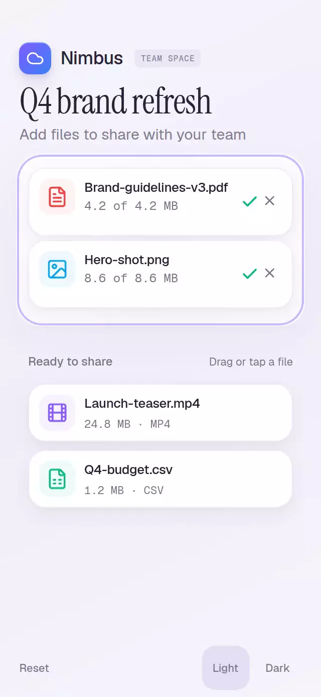 File Drop Zone animation preview