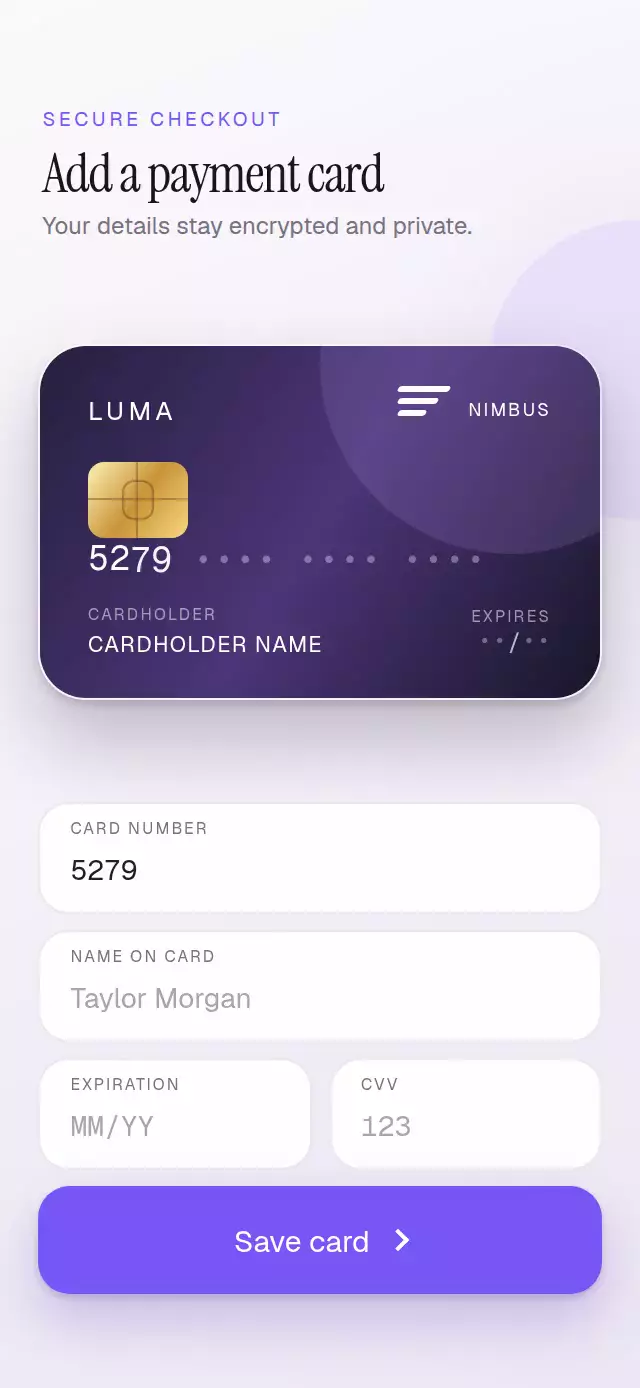 Flip Credit Card animation preview
