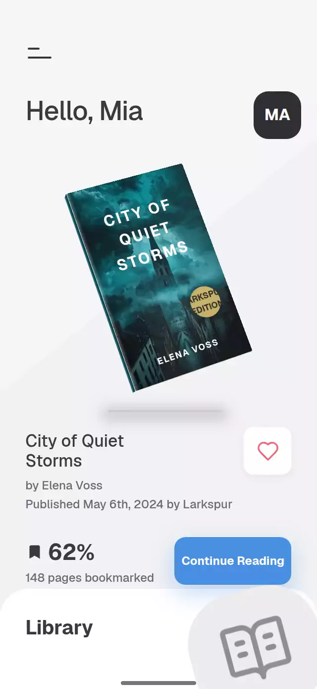 Floating Book Hero animation preview