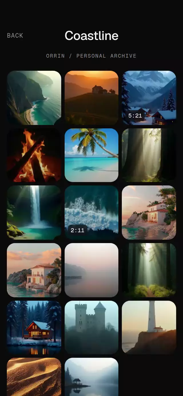 Folder Burst Gallery animation preview