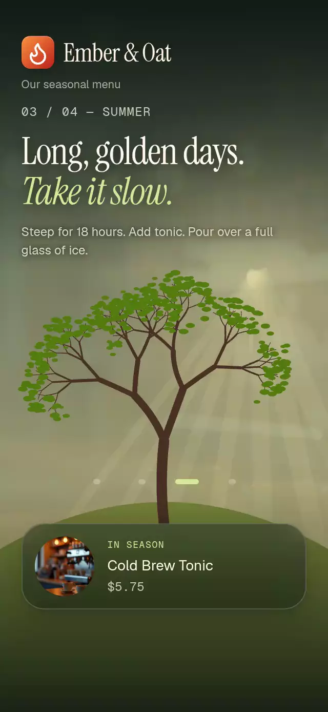 Four Seasons Tree Scroll animation preview