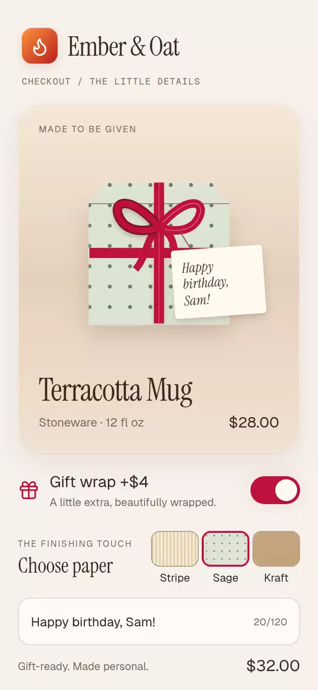Gift Wrap Toggle animation preview