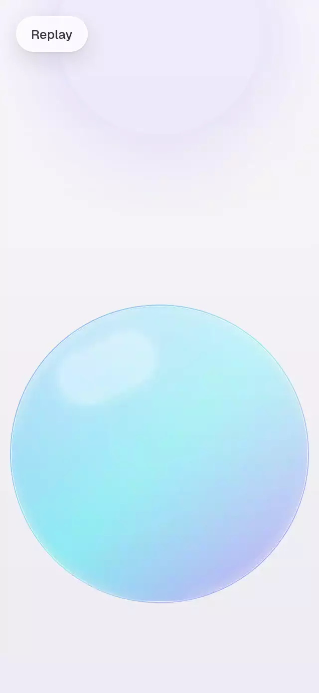 Glass Bubble Welcome animation preview