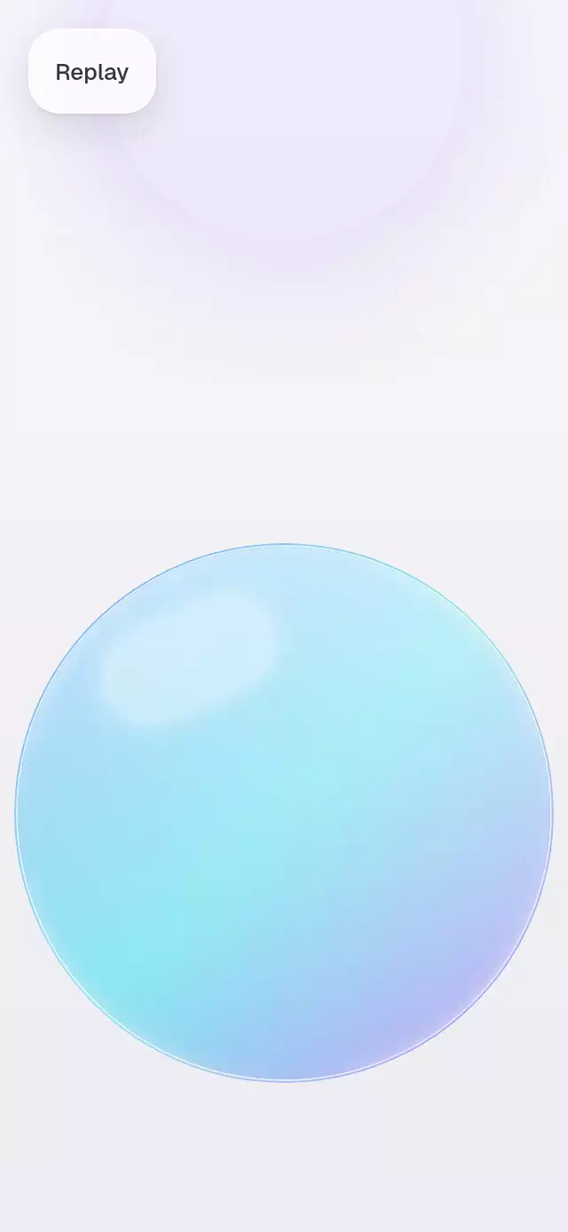 Glass Bubble Welcome animation preview