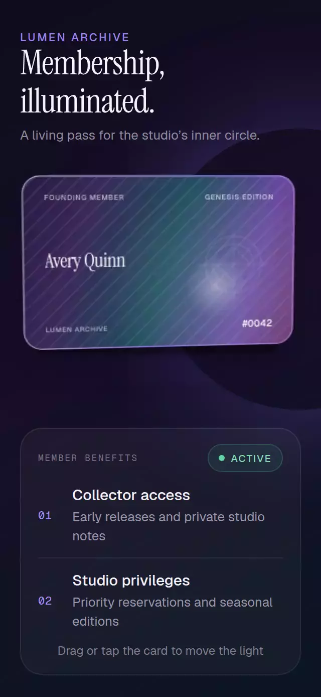 Holographic Foil Card animation preview