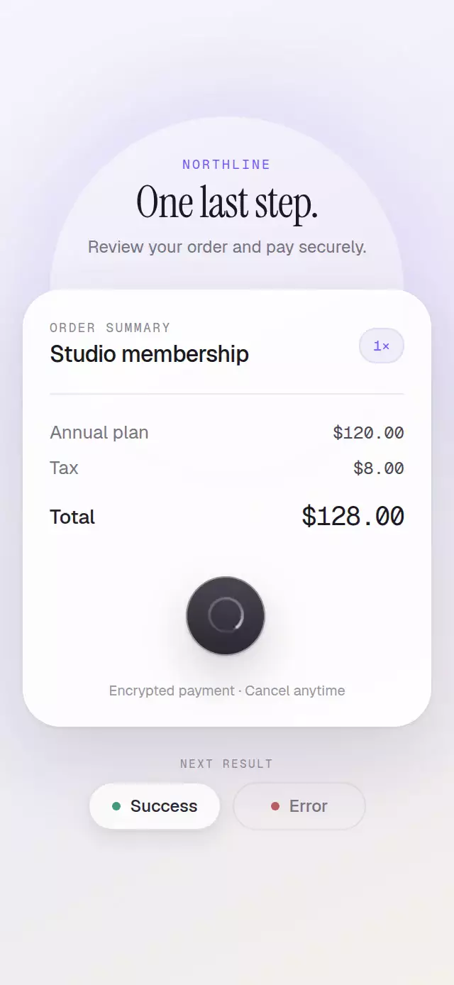 Loading Morph Button animation preview