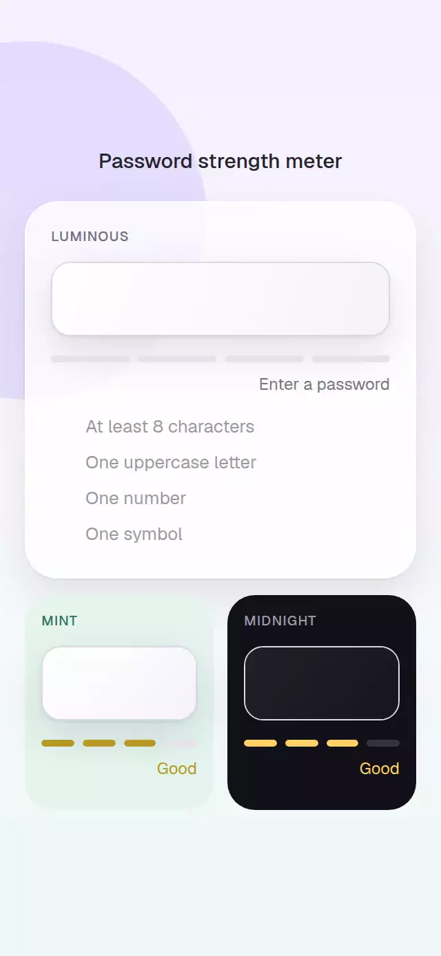 Password Strength Meter animation preview