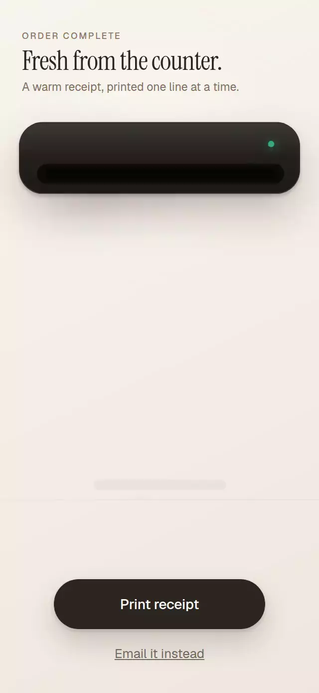 Printing Receipt animation preview