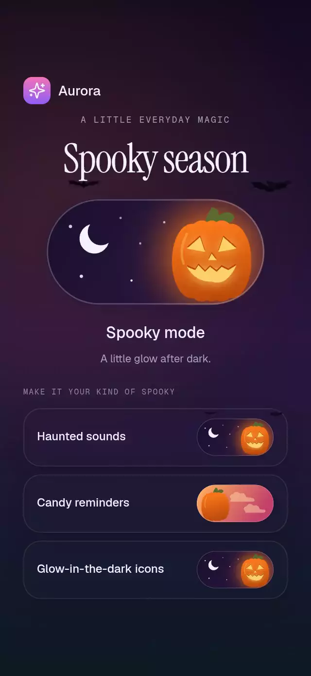 Pumpkin Night Toggle animation preview