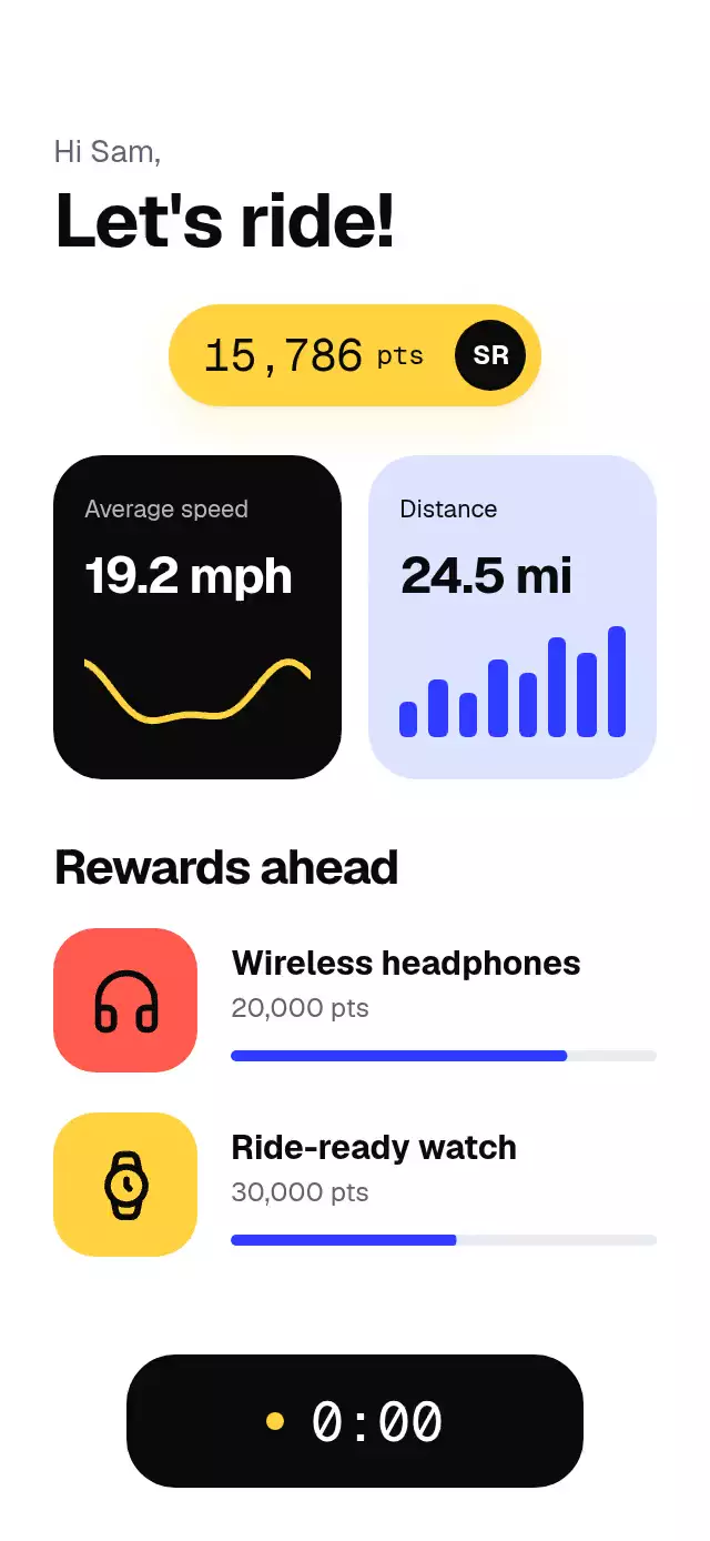 Ride Rewards Welcome animation preview