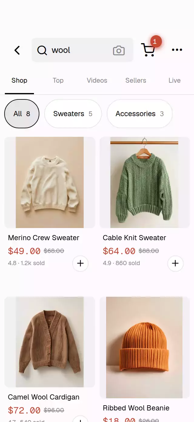 Shop Grid Skeleton animation preview