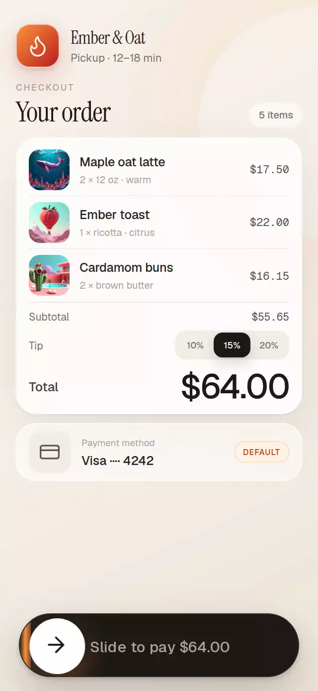 Slide to Pay animation preview