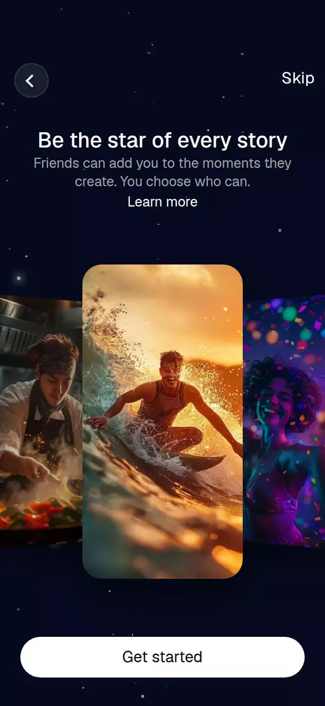 Starfield Card Carousel animation preview