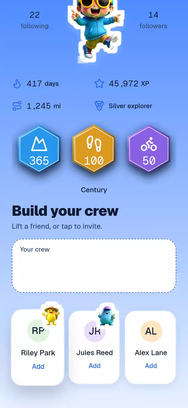 Sticker profile badges animation preview