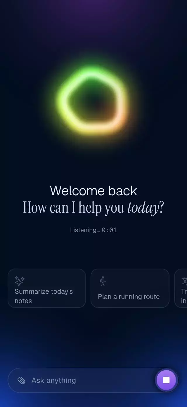 Voice Orb animation preview