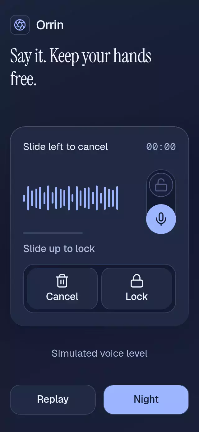 Voice Record Lock animation preview