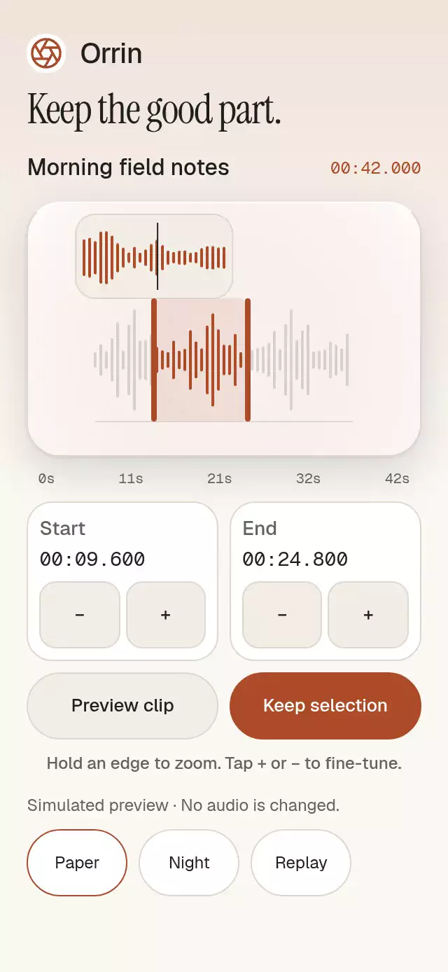 Waveform Range Trimmer animation preview